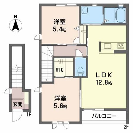 シャーメゾン北黒田　Ｃ棟の物件間取画像